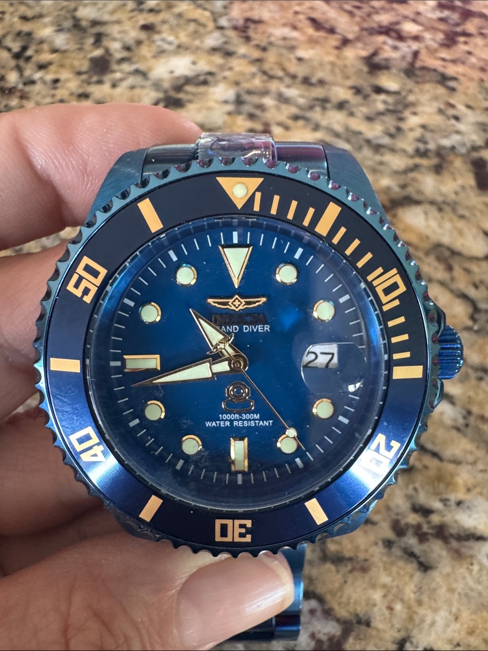 Invicta Grand Diver 47mm Automatic Stainless Blue Watch model 33387